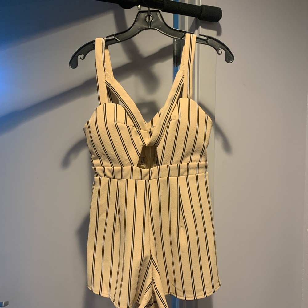 LF Nude and Black Romper with Bustier